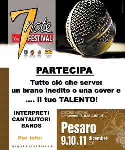volantino 7note festival