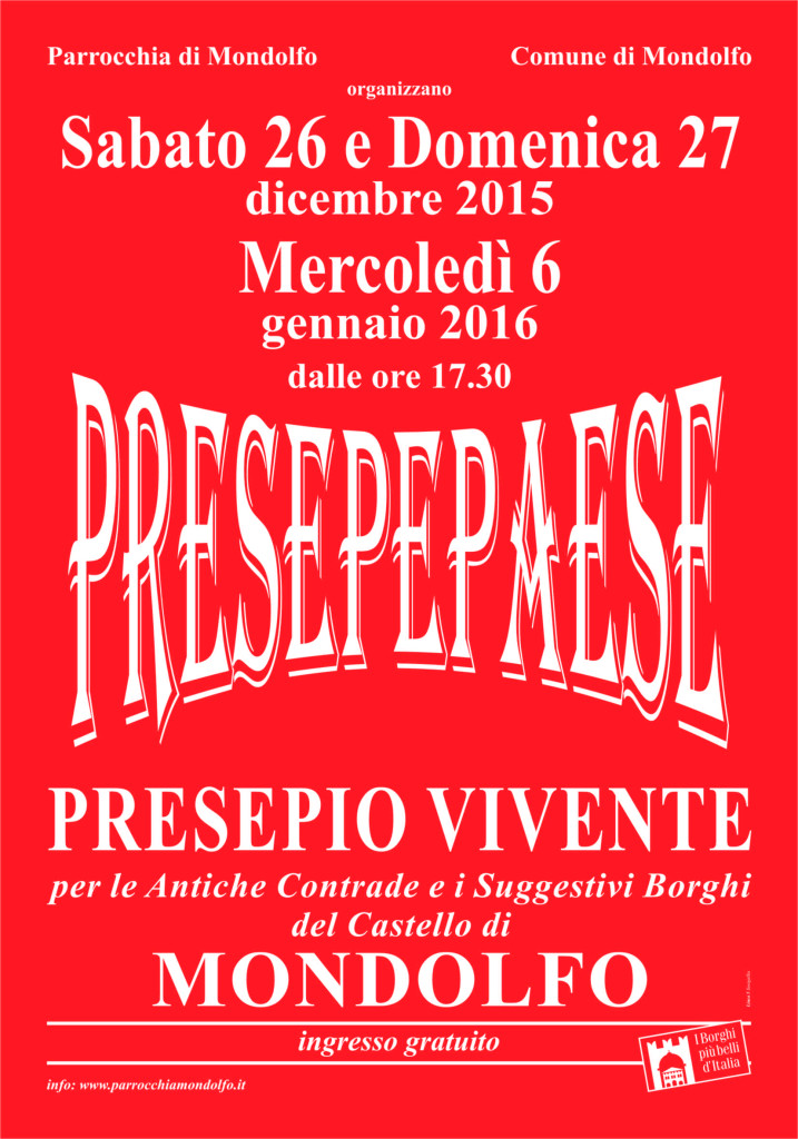 Locandina Presepepaese Mondolfo 2015